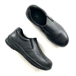 SR MAX Black Albany MaxTRAX Alloy Toe Slip-On Slip Resistant Oxford Safety Shoe